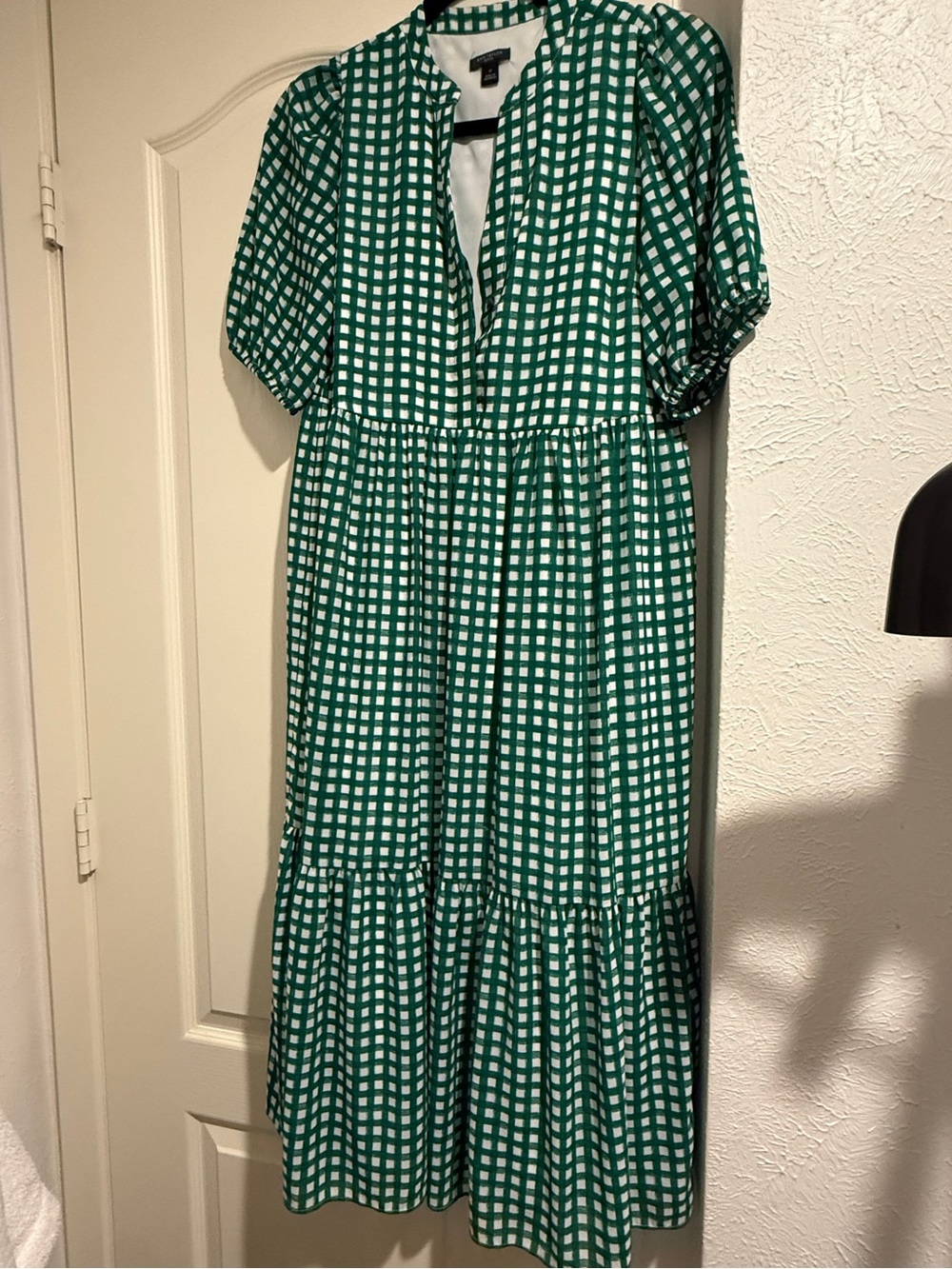 Ann Taylor green check dress